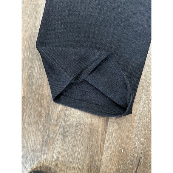 St John Collection Black Santana Knit Pull On Bootcut Wide Leg Pants Size 14 - Picture 3 of 7